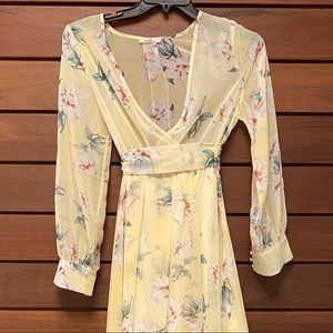 Yellow Floral Maxi dress